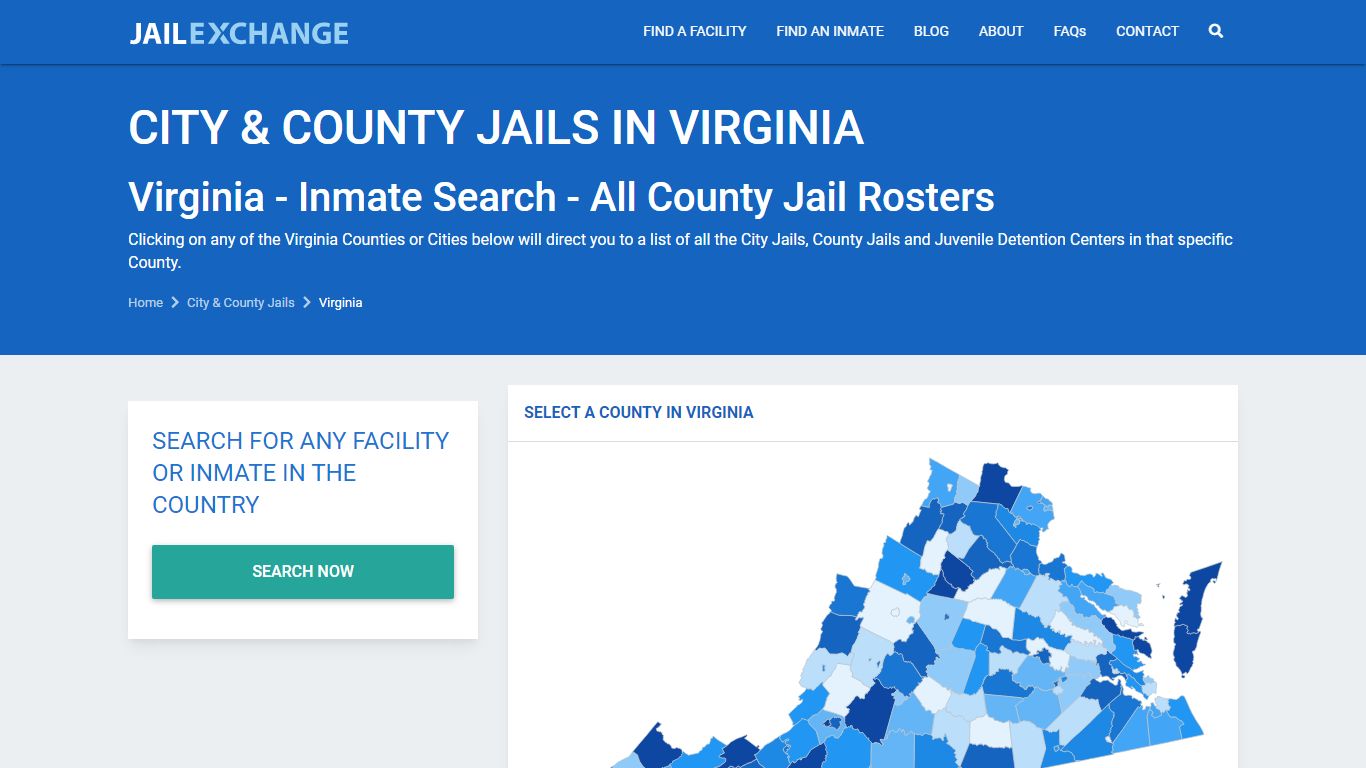 Virginia Inmate Search - All County Jail Rosters | Jail Exchange